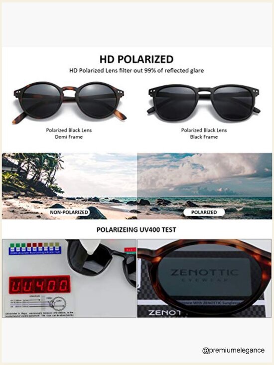 Retro Round & Square Sunglasses 2 Pack UV Protection main image 4